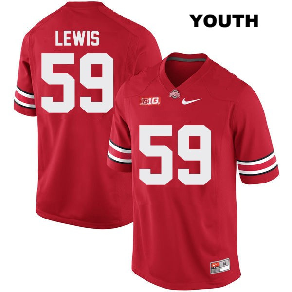 Ohio State Buckeyes Youth Tyquan Lewis #59 Red Authentic Nike College NCAA Stitched Football Jersey VR19I30JJ